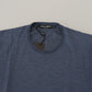 Dolce & Gabbana Elegant Silk Crewneck Blue Tee