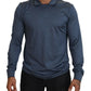 Dolce & Gabbana Elegant Silk Blue Pullover Sweater