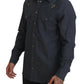 Dolce & Gabbana Elegant Slim-Fit Blue Denim Casual Shirt