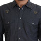 Dolce & Gabbana Elegant Slim-Fit Blue Denim Casual Shirt