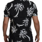 Dolce & Gabbana Elegant Black Palm Tree Print Casual Shirt