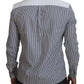 Dolce & Gabbana Slim Fit Striped Casual Shirt with Channel Motive