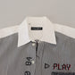 Dolce & Gabbana Slim Fit Striped Casual Shirt with Channel Motive