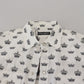 Dolce & Gabbana Slim Fit Crown Print Dress Shirt