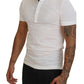 Dolce & Gabbana Elegant White Cotton Blend Polo