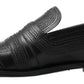 Dolce & Gabbana Elegant Black Leather Slipper Loafers