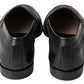 Dolce & Gabbana Elegant Black Leather Slipper Loafers