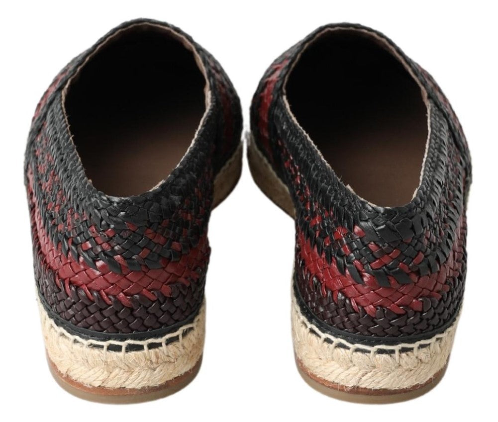 Dolce & Gabbana Elegant Woven Leather Espadrilles