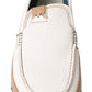 Dolce & Gabbana Elegant White Leather Slipper Loafers