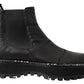 Dolce & Gabbana Elegant Black Ankle Stretch Slip On Boots