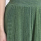 Dolce & Gabbana Enchanting Metallic Green Pleated A-Line Skirt