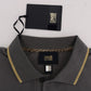 Roberto Cavalli Elegant Grey Cotton Polo Shirt