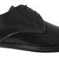 Dolce & Gabbana Classic Black Leather Derby Shoes