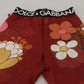 Dolce & Gabbana Floral Red High Waist Leggings