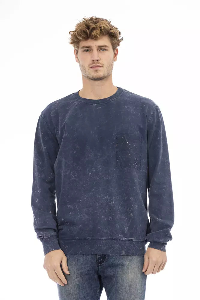 Distretto12 Blue Cotton Men Sweater