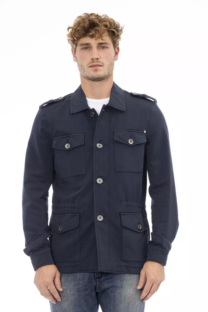 Distretto12 Blue Cotton Mens Jacket