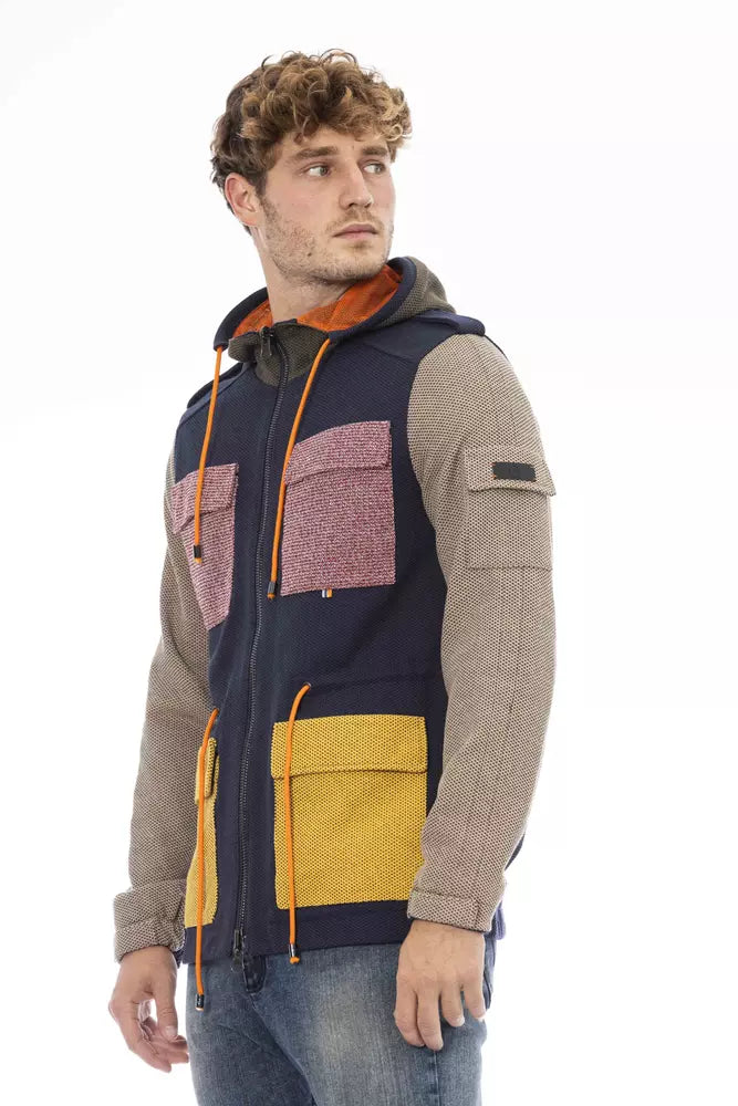 Distretto12 Blue Cotton Men Jacket