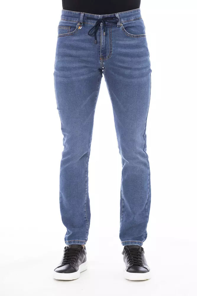 Distretto12 Blue Cotton Men Jeans