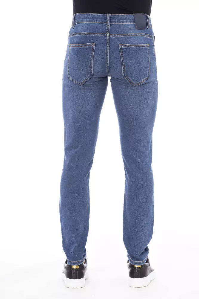 Distretto12 Blue Cotton Men Jeans