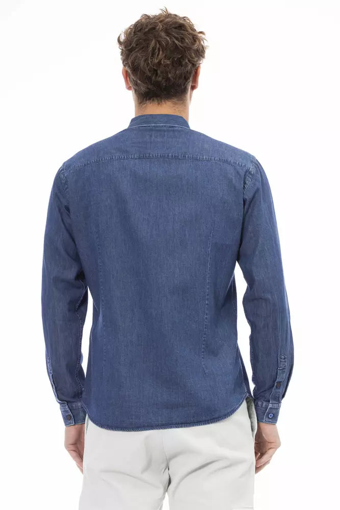 Distretto12 Blue Cotton Men Shirt