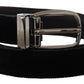 Dolce & Gabbana Elegant Black Velvet Designer Belt