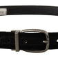 Dolce & Gabbana Elegant Black Velvet Designer Belt