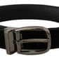 Dolce & Gabbana Elegant Black Velvet Designer Belt