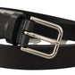 Dolce & Gabbana Elegant Black Leather Belt with Metal Buckle