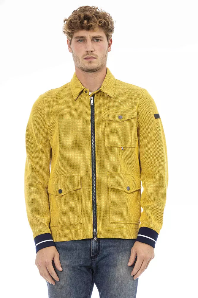 Distretto12 Yellow Cotton Men Jacket