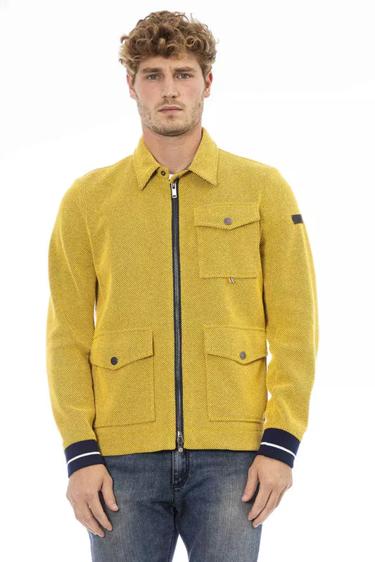 Distretto12 Yellow Cotton Men Jacket