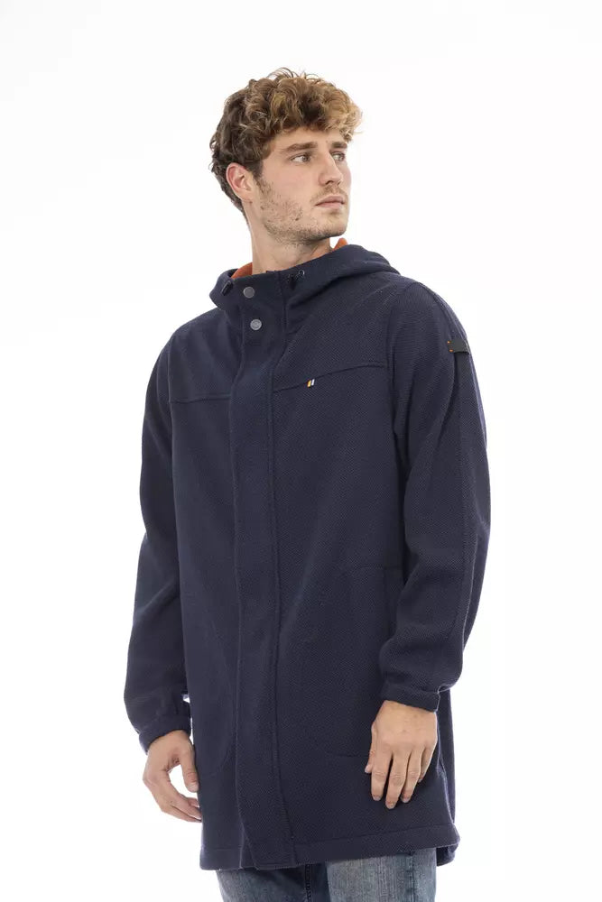 Distretto12 Blue Cotton Men Jacket