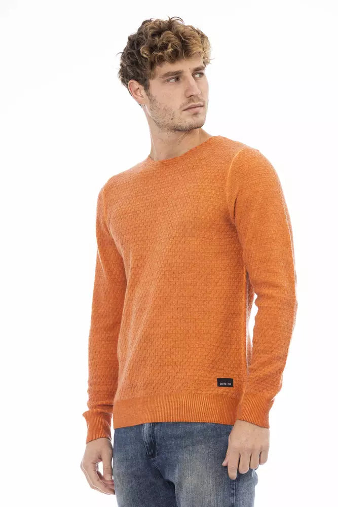 Distretto12 Orange Wool Men Sweater