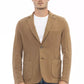 Distretto12 Brown Cotton Men Blazer