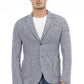 Distretto12 Elegant Cotton-Linen Blend Blue Jacket