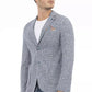 Distretto12 Elegant Cotton-Linen Blend Blue Jacket