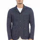 Distretto12 Blue Linen Men Blazer