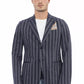 Distretto12 Blue Cotton Men Blazer