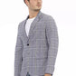 Distretto12 Blue Polyester Mens Blazer