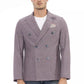 Distretto12 Purple Cotton Men Blazer