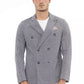 Distretto12 Blue Cotton Men Blazer