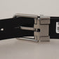 Dolce & Gabbana Elegant Black Leather Belt with Metal Buckle