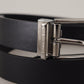 Dolce & Gabbana Elegant Black Leather Belt with Metal Buckle