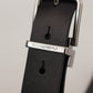 Dolce & Gabbana Elegant Black Leather Belt with Metal Buckle