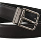 Dolce & Gabbana Elegant Black Leather Belt with Metal Buckle