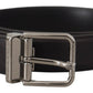 Dolce & Gabbana Elegant Black Leather Belt with Metal Buckle