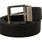 Dolce & Gabbana Elegant Black Leather Belt with Metal Buckle