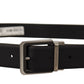 Dolce & Gabbana Elegant Black Leather Belt with Metal Buckle