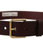 Dolce & Gabbana Chic Brown Leather Belt – Timeless Elegance