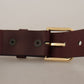 Dolce & Gabbana Chic Brown Leather Belt – Timeless Elegance