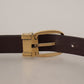 Dolce & Gabbana Elegant Dark Brown Leather Belt